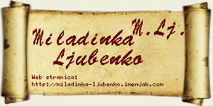 Miladinka Ljubenko vizit kartica